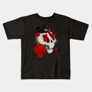 Love Skull on Afterlife Station with Rose Kids T-Shirt